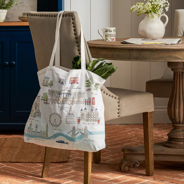 London Scene Cotton Tote Bag