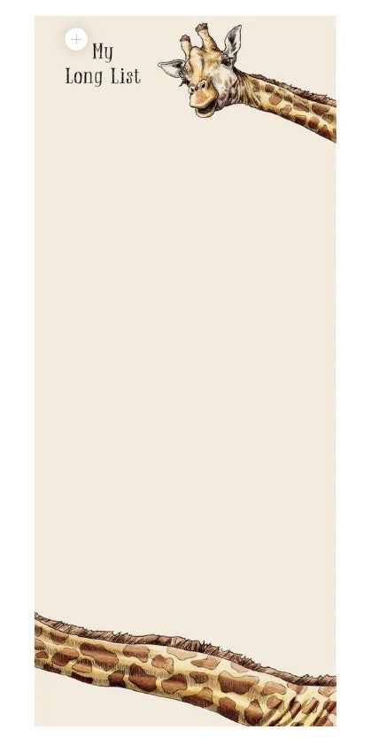 Long Giraffe List Pad