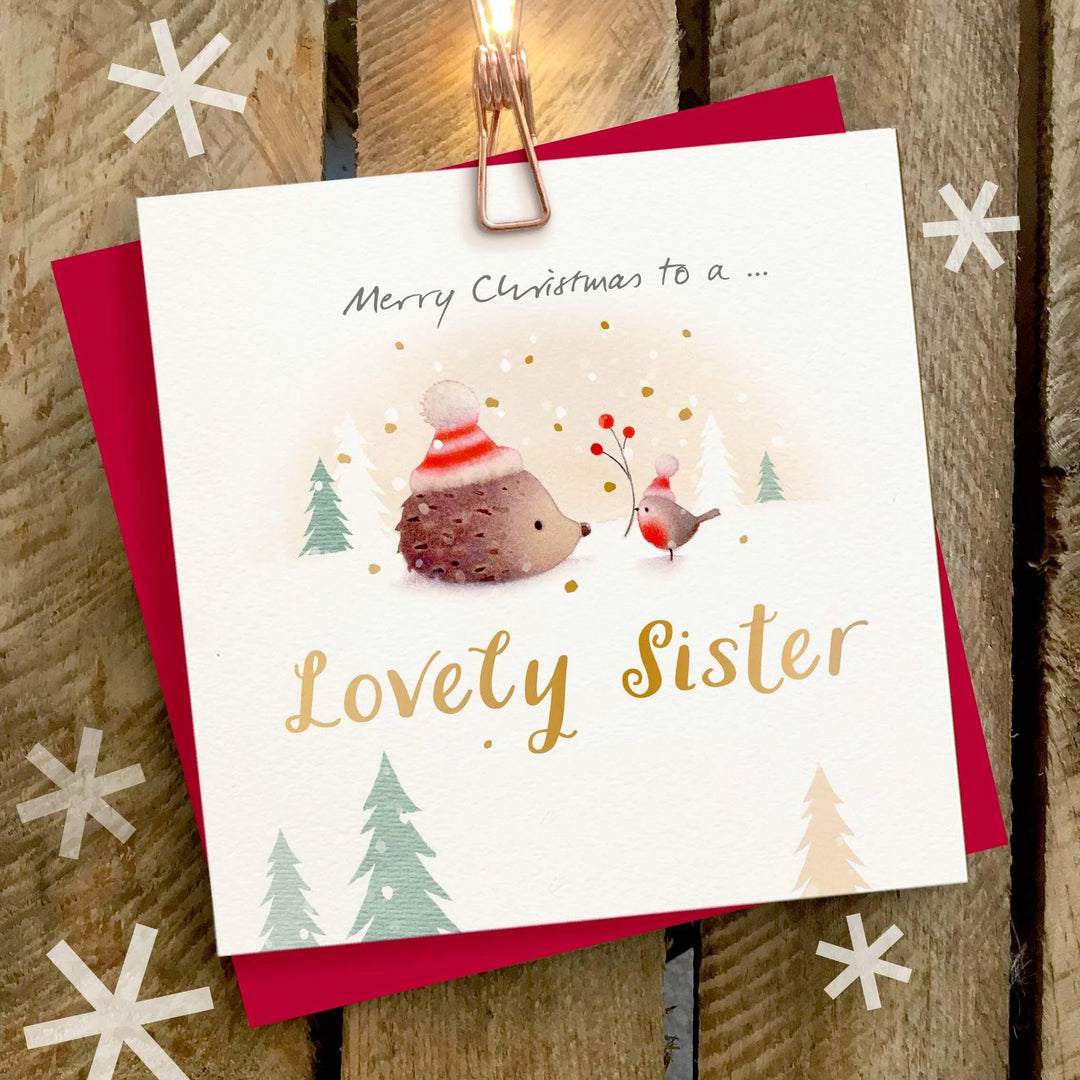 Merry Christmas to a Lovely Sister Card