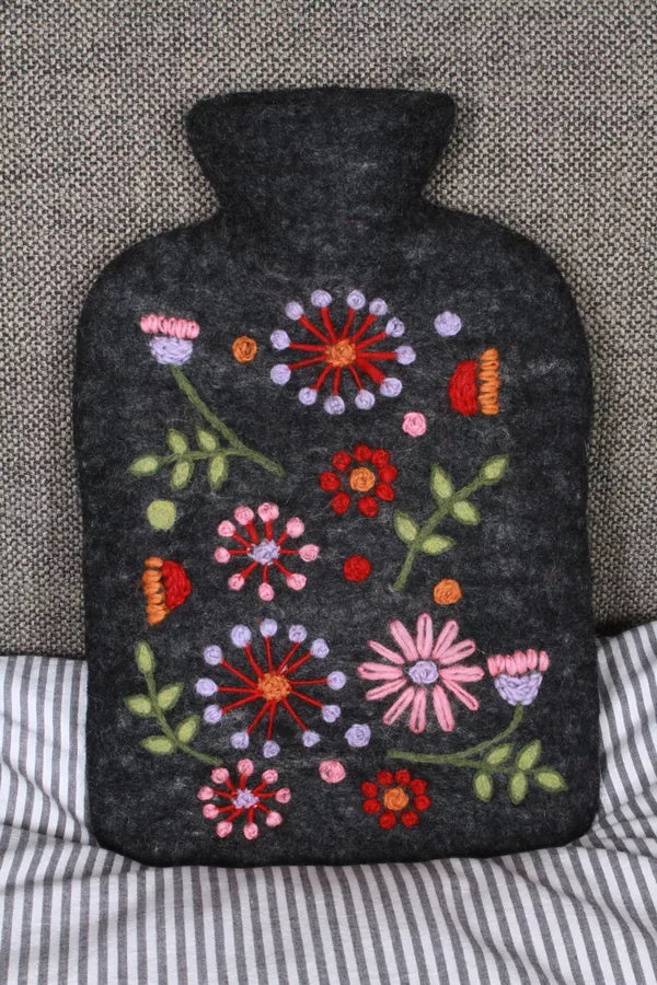 Hand Felted Lugana Hot Water Bottle