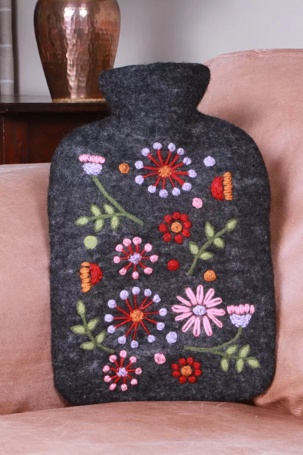 Hand Felted Lugana Hot Water Bottle