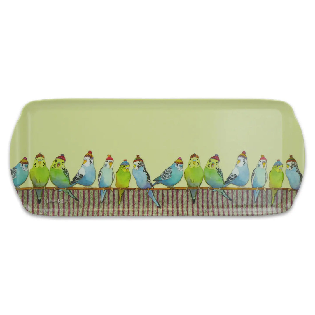 Budgies in Beanies Melamine Sandwich Tray