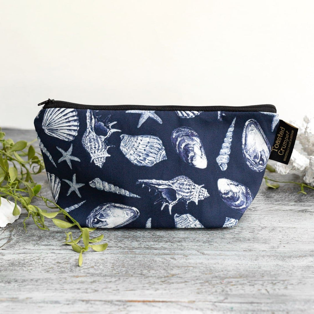 Inky Shells (Noir) Small Makeup Bag