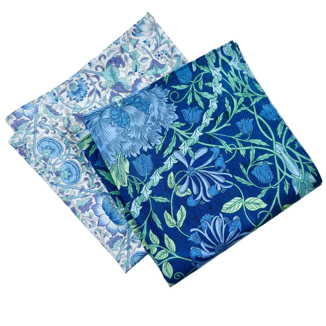 March Blue Liberty Hankies - Set of 2