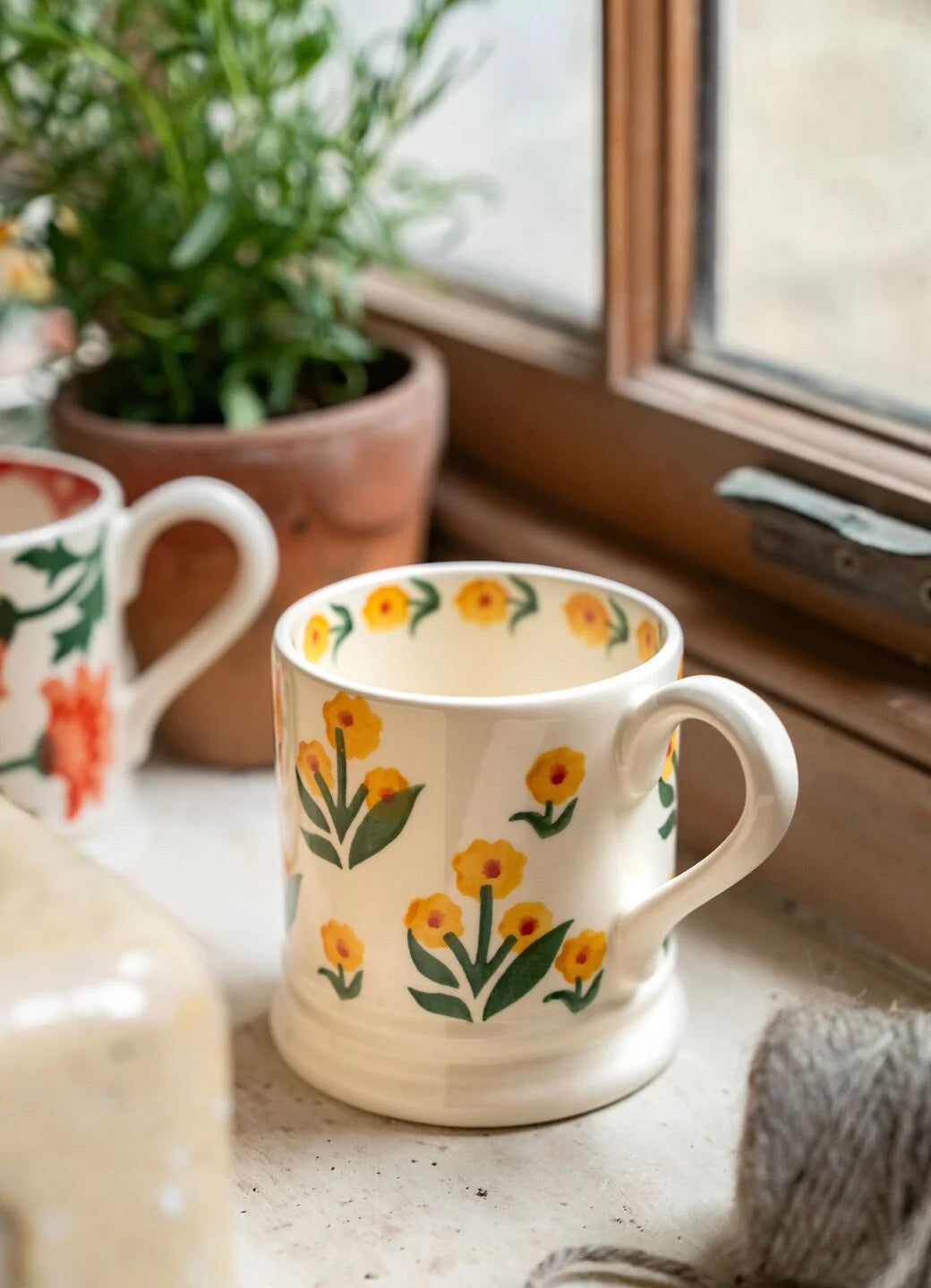Marigold Hand-Stamped 1/2 Pint Mug