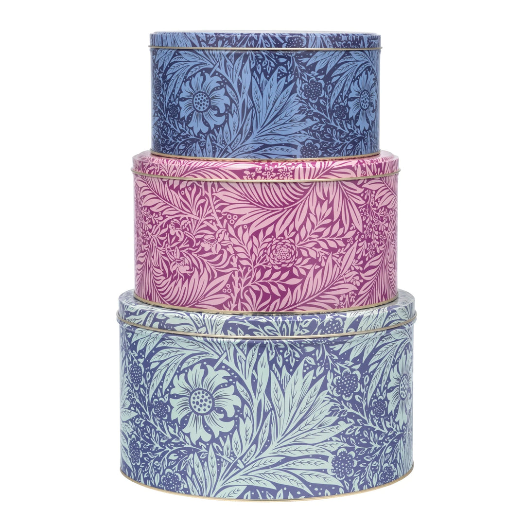 William Morris Arts & Crafts Marigold Set of 3 Round Cake Tins