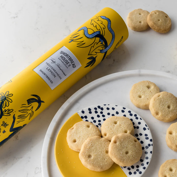 Eden Range Truly Handmade Shortbread with Mediterranean Lemon 250g Tall Tin
