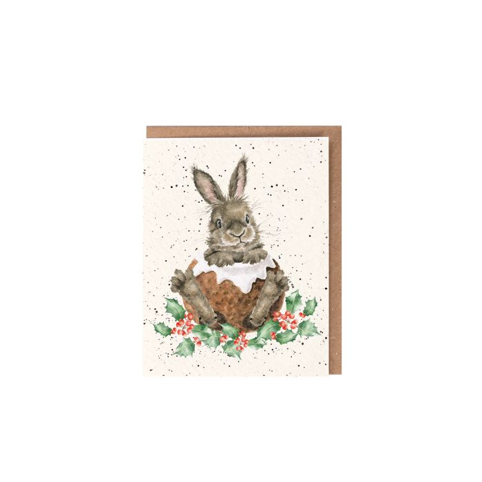 "Merry Little Christmas' Rabbit Gift Enclosure Card