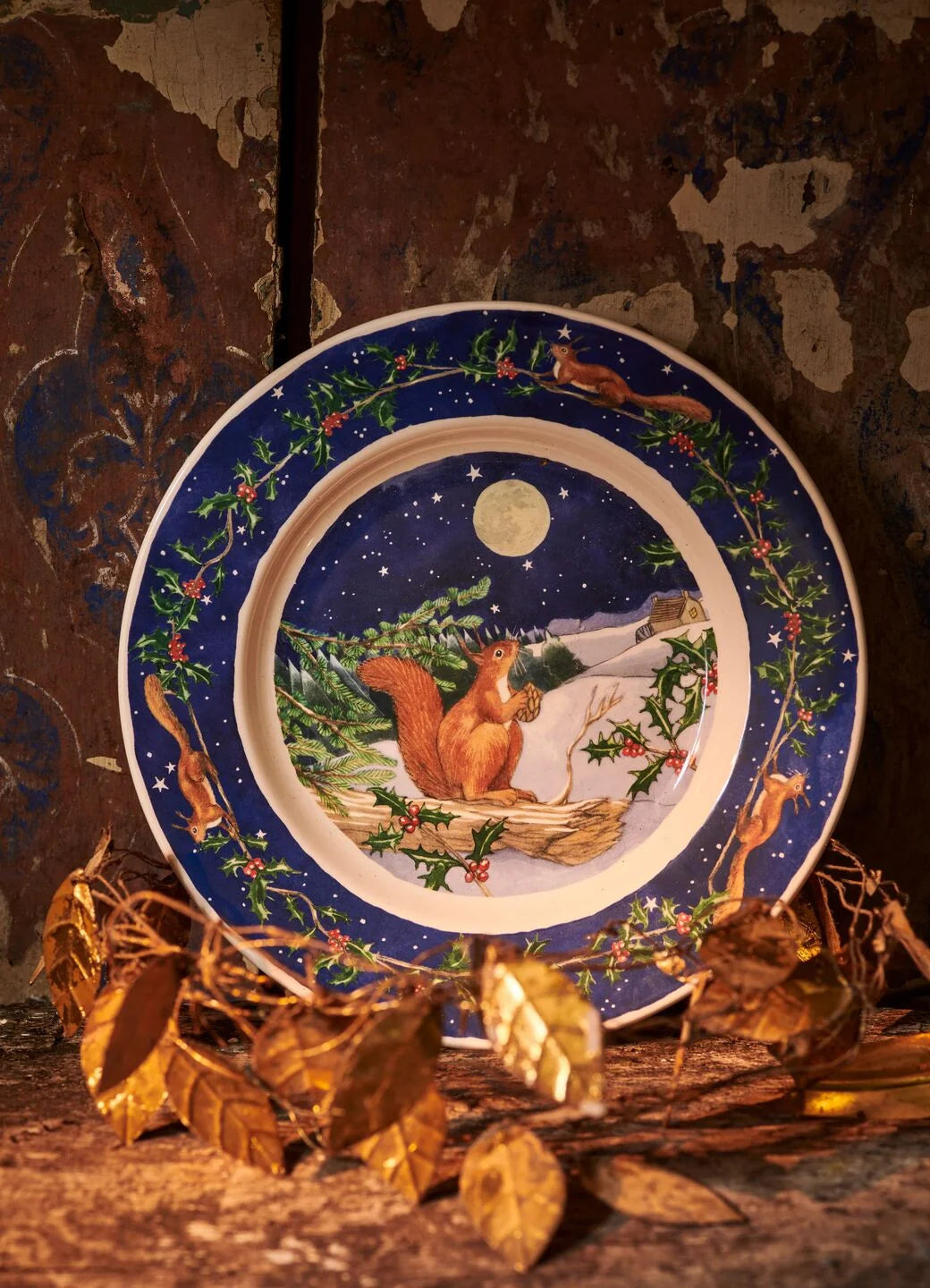Midnight Squirrel 8 1/2 inch Plate