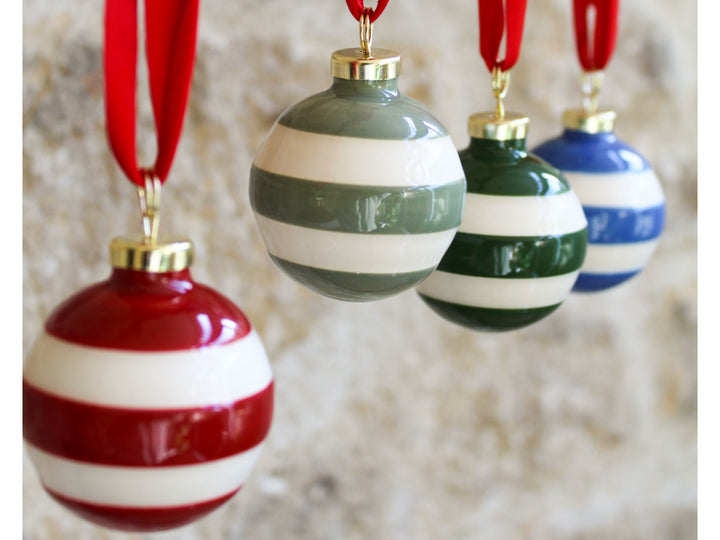 Cornishware Mini Striped Baubles