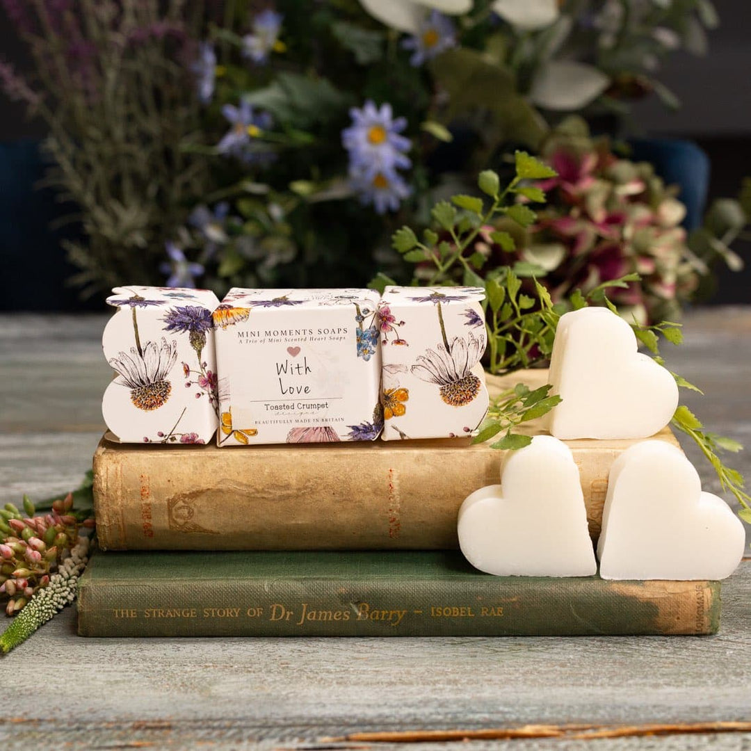 'With Love' Regency Gardens Mini Moments Boxed Trio of Heart Soaps