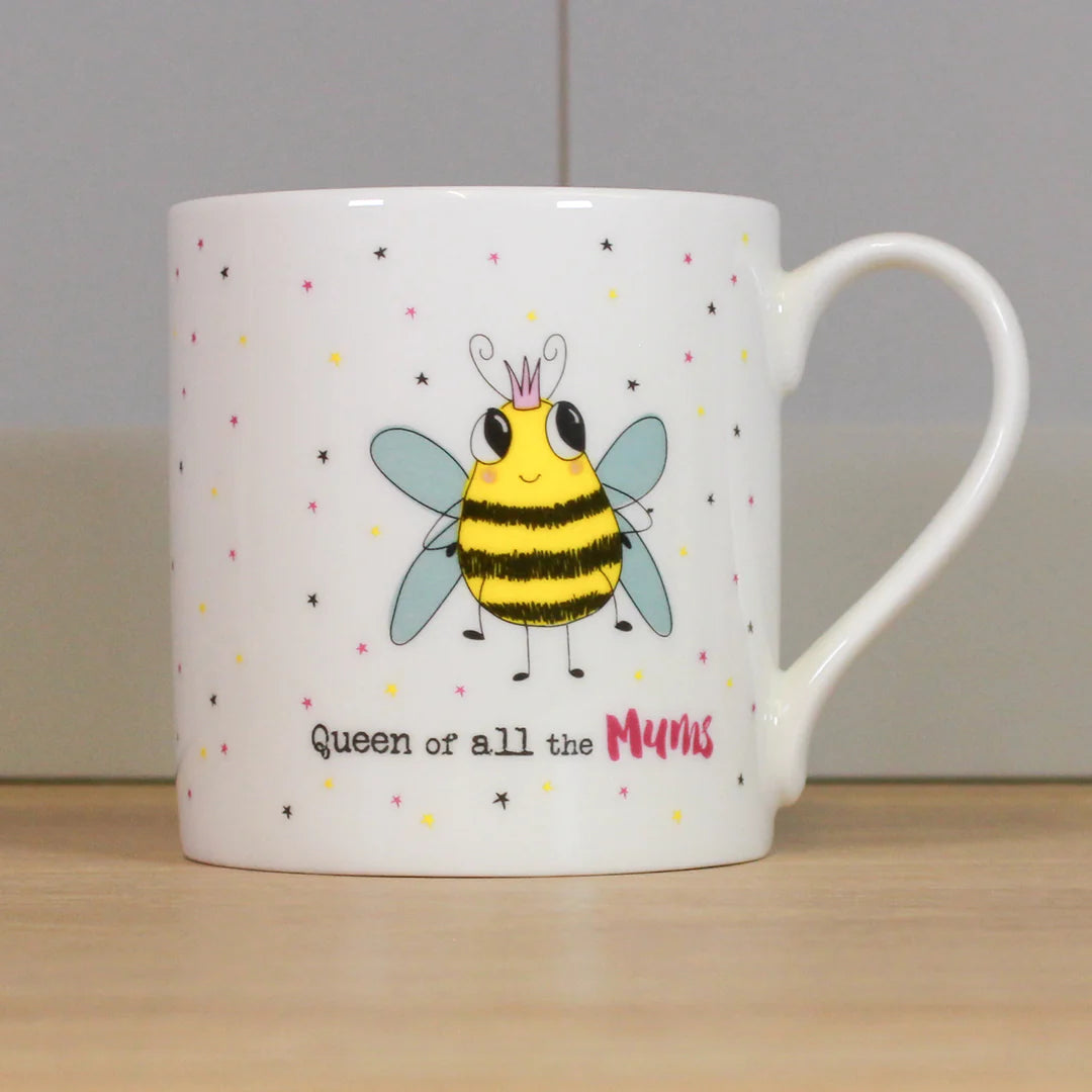 Queen of All the Mums Bone China Mug