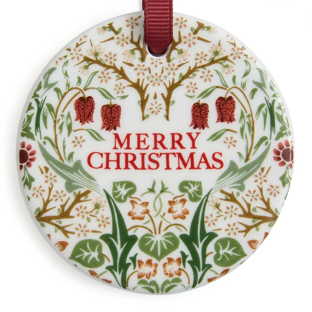 Morris & Co. Bluebell & Blackthorn Decorations Set of 2