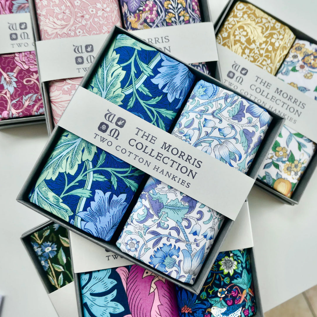 March Blue Liberty Hankies - Set of 2
