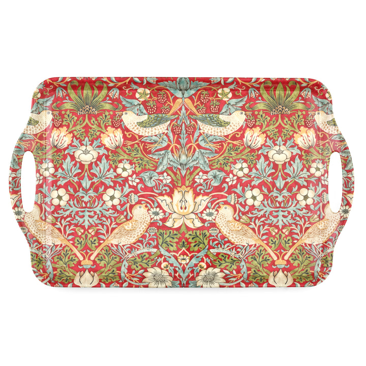 Pimpernel Strawberry Thief Red Melamine Handled Tray