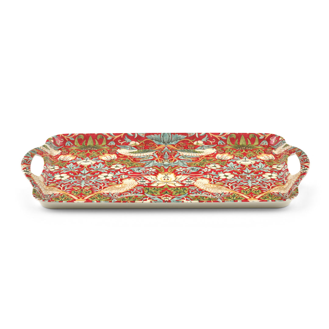 Pimpernel Strawberry Thief Red Melamine Handled Tray