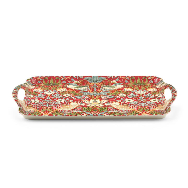 Pimpernel Strawberry Thief Red Melamine Handled Tray