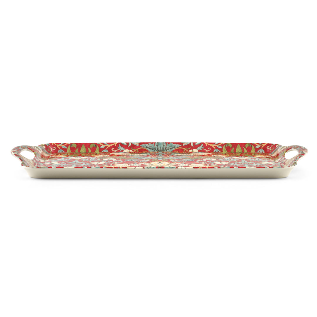 Pimpernel Strawberry Thief Red Melamine Handled Tray