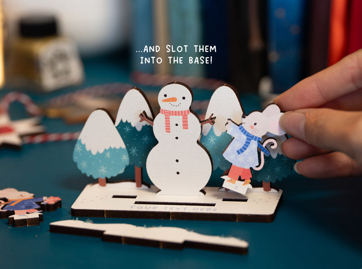Christmas Mice & Snowman Pop Out Card