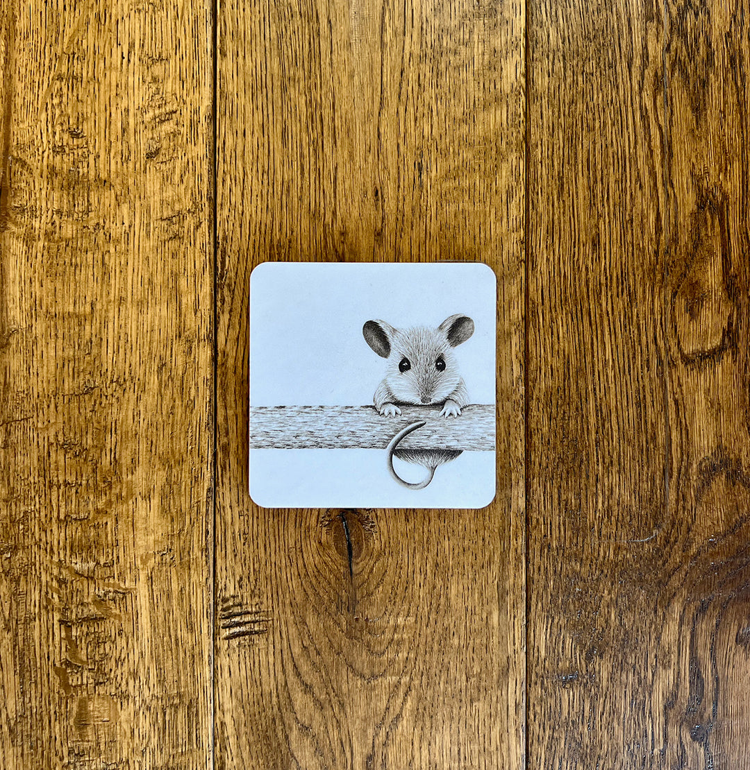 Mouse on Branch Coaster