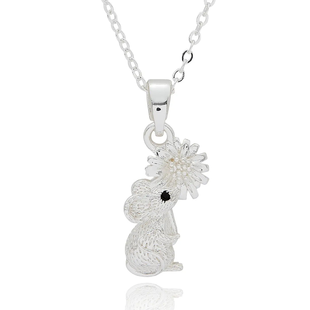Fox Under The Moon Silver Plated Necklaces