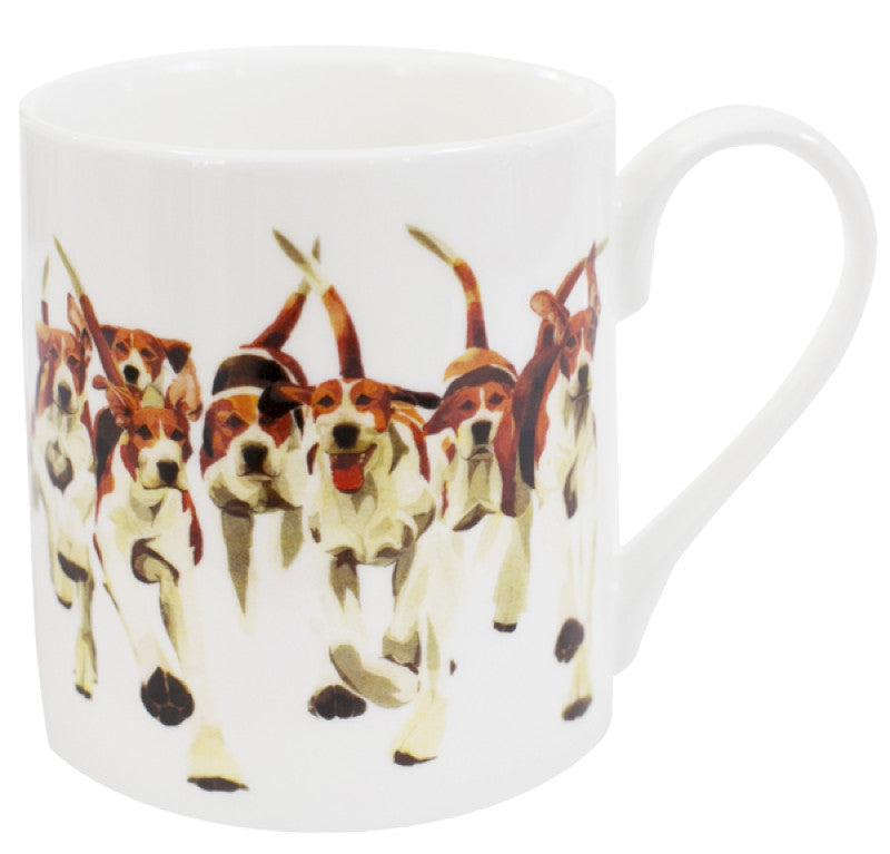 Bone China Hounds Mug by Mary Ann Rogers
