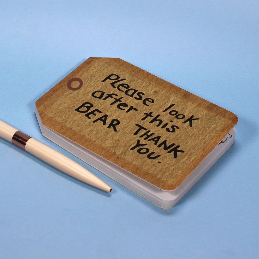Paddington "Look After This Bear" Tag Shaped Pocket Notebook
