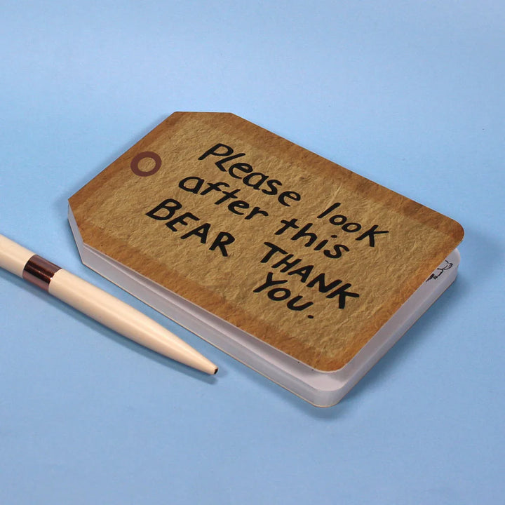 Paddington "Look After This Bear" Tag Shaped Pocket Notebook