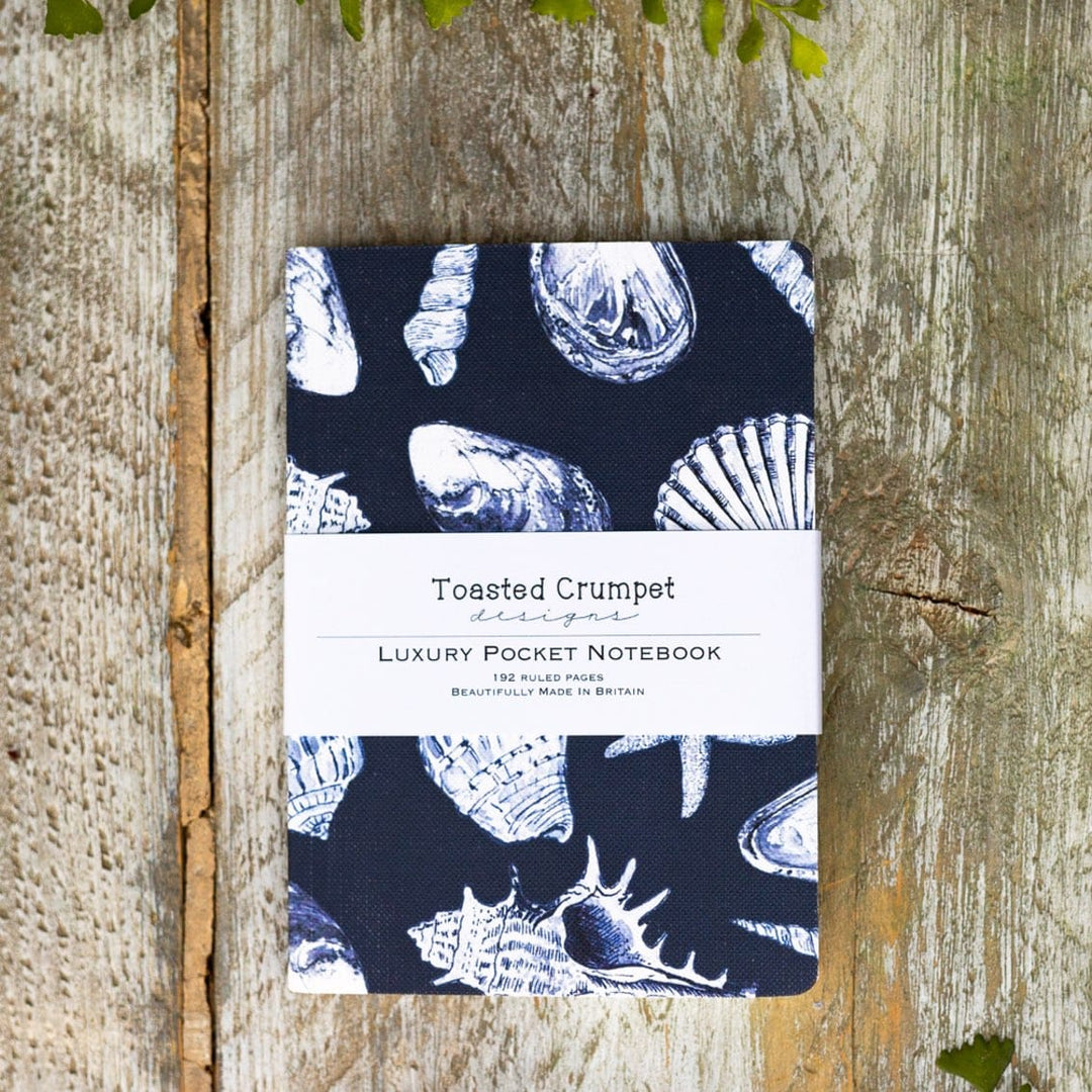 Inky Shells (Noir) A6 Lined Pocket Notebook