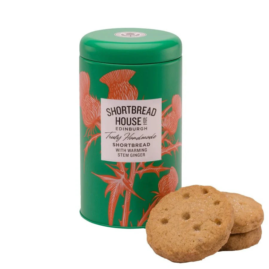 Truly Handmade Shortbread with Warming Stem Ginger 140g Short Tin