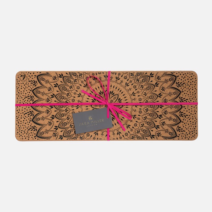 Sara Miller Artisanne Noir Long Rectangular Cork Trivet
