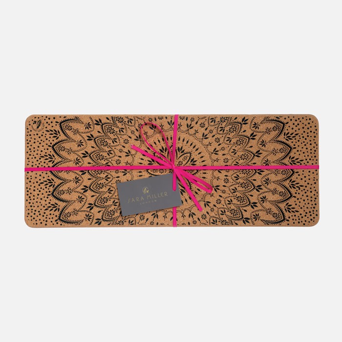 Sara Miller Artisanne Noir Long Rectangular Cork Trivet