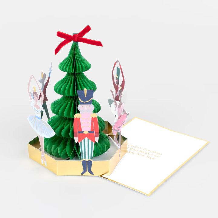 Nutcracker Honeycomb Folding Christmas Card