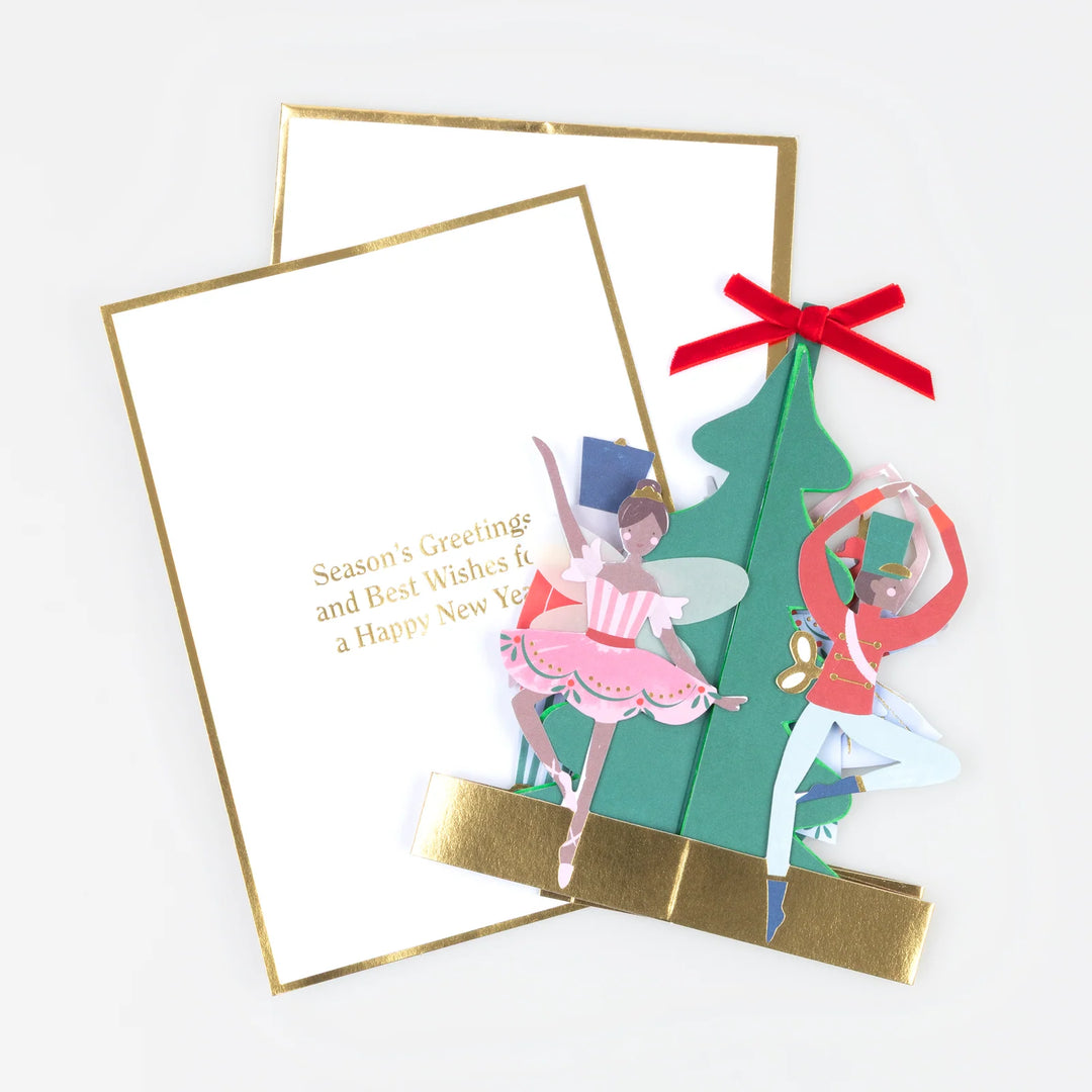 Nutcracker Honeycomb Folding Christmas Card