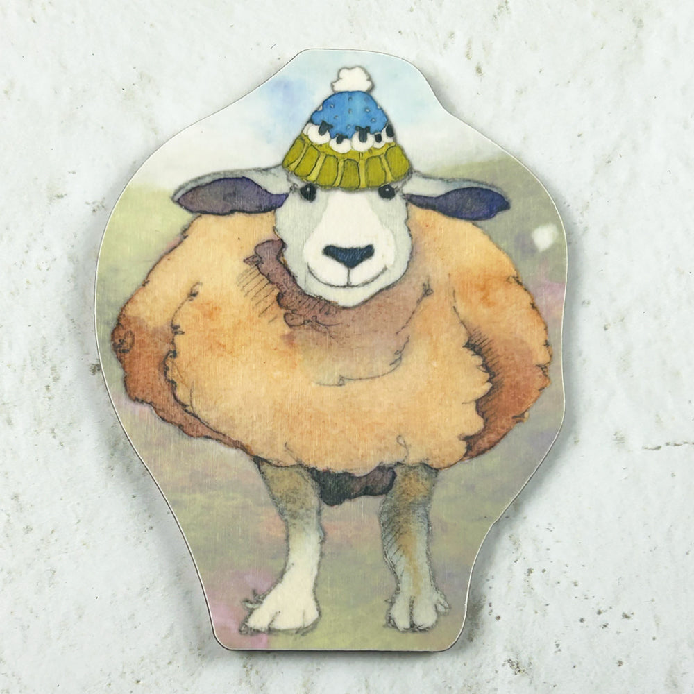 Happy Sheep Die Cut Coaster