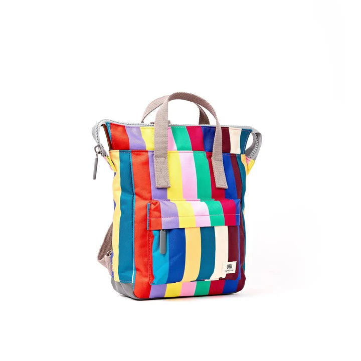 Bantry Small Backpack in Multi Stripe Wide Nylon