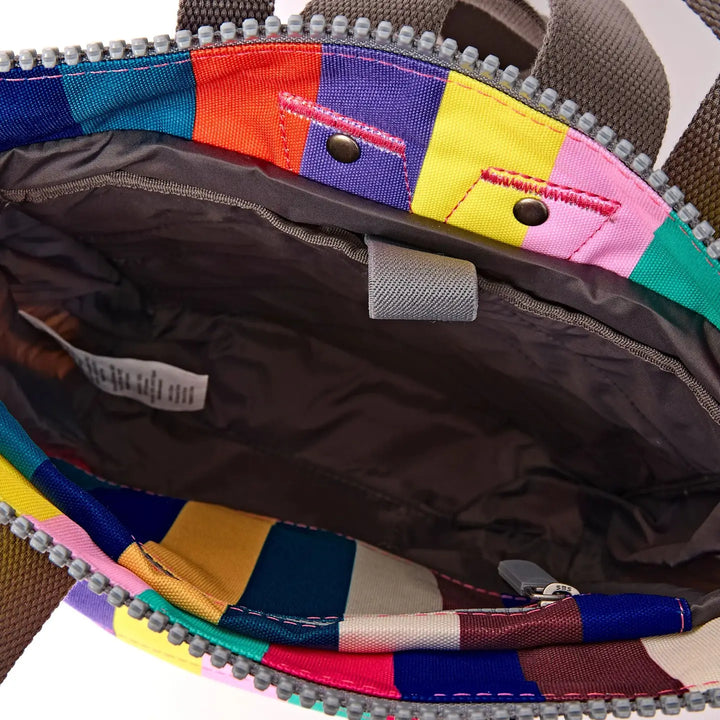 Bantry Small Backpack in Multi Stripe Wide Nylon
