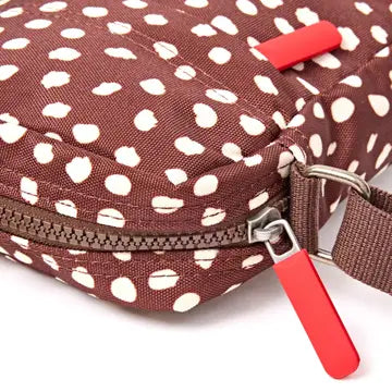 Bond Small Pocket Crossbody Bag in Brown Dot Canvas