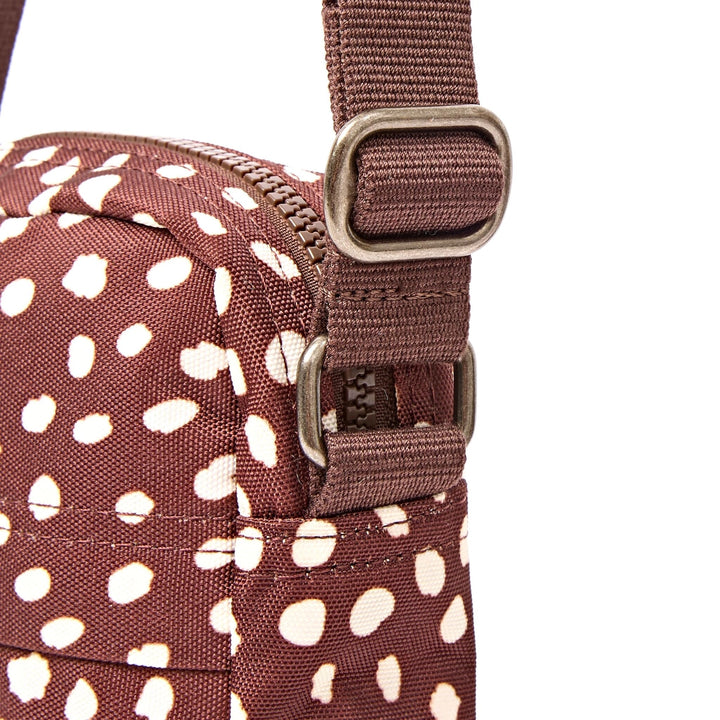 Bond Small Pocket Crossbody Bag in Brown Dot Canvas