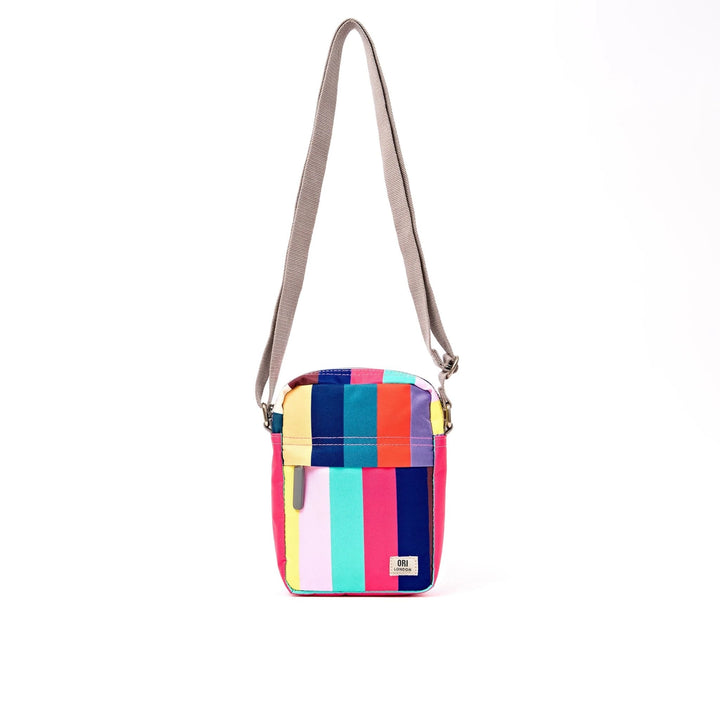 Bond Small Pocket Crossbody Bag in Multi Stripe Wide Canvas