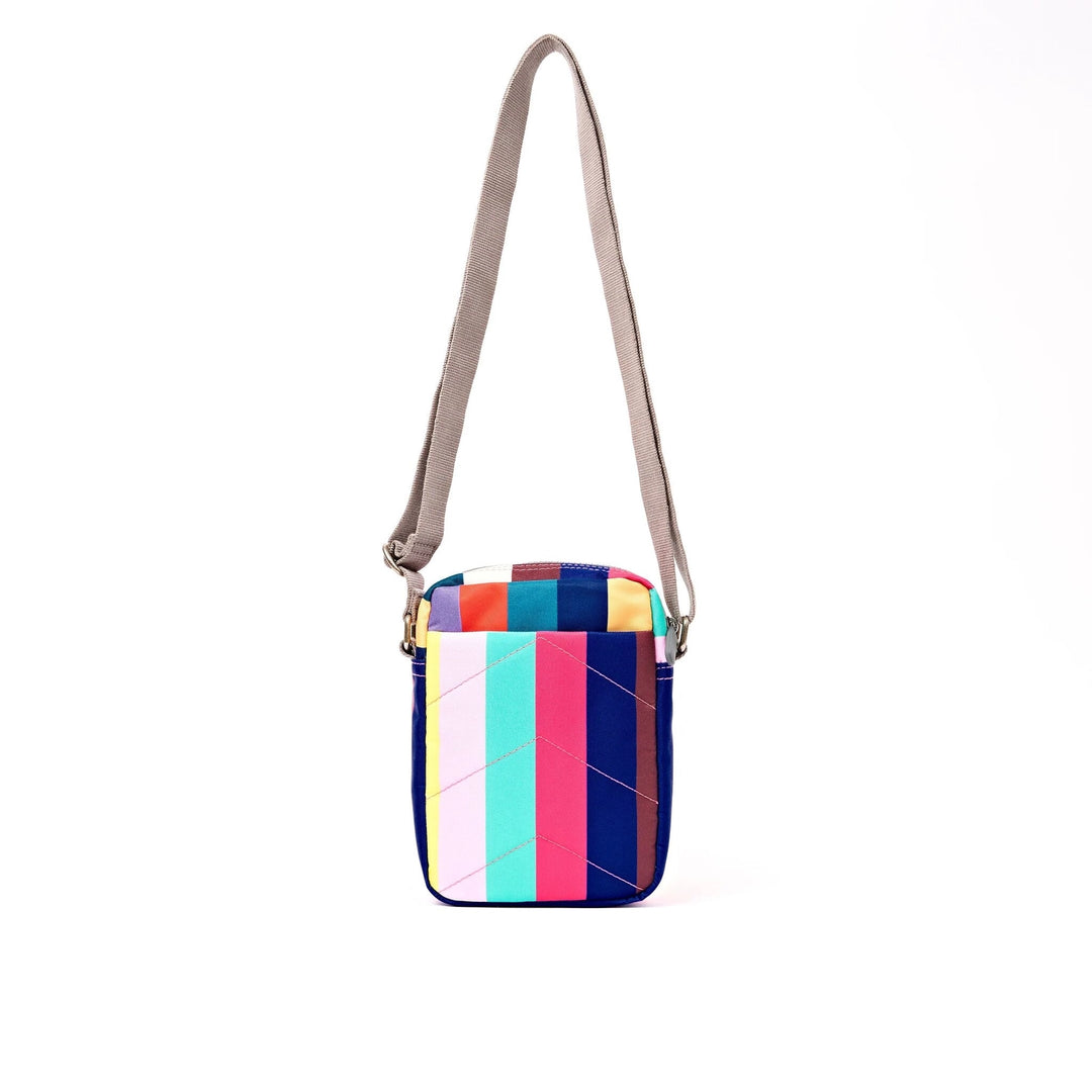 Bond Small Pocket Crossbody Bag in Multi Stripe Wide Canvas