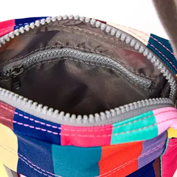 Bond Small Pocket Crossbody Bag in Multi Stripe Wide Canvas