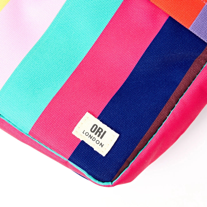Bond Small Pocket Crossbody Bag in Multi Stripe Wide Canvas