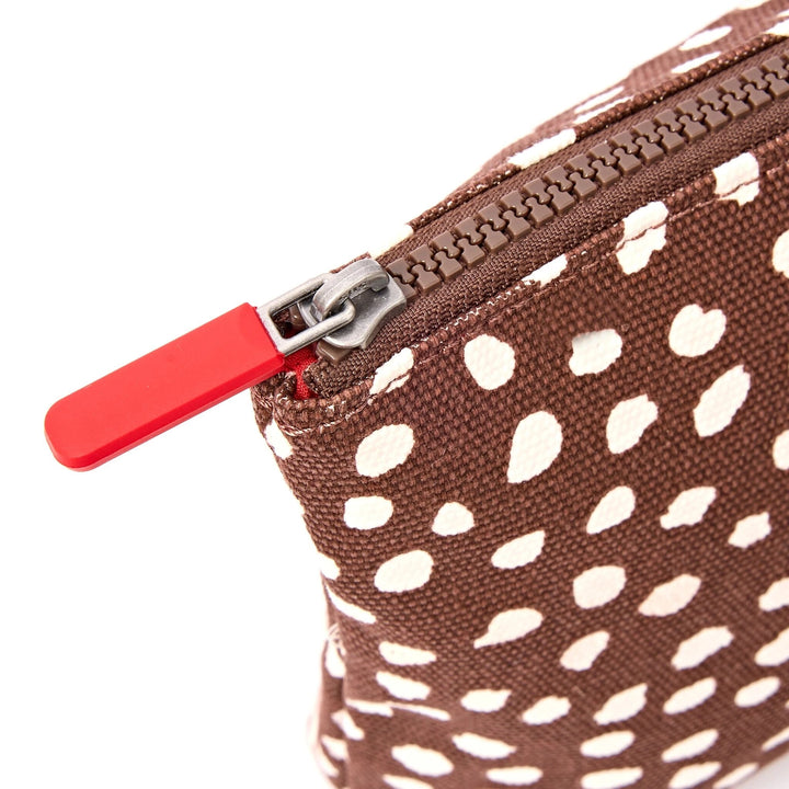Maida Vale Medium Pouch in Brown Dot Canvas