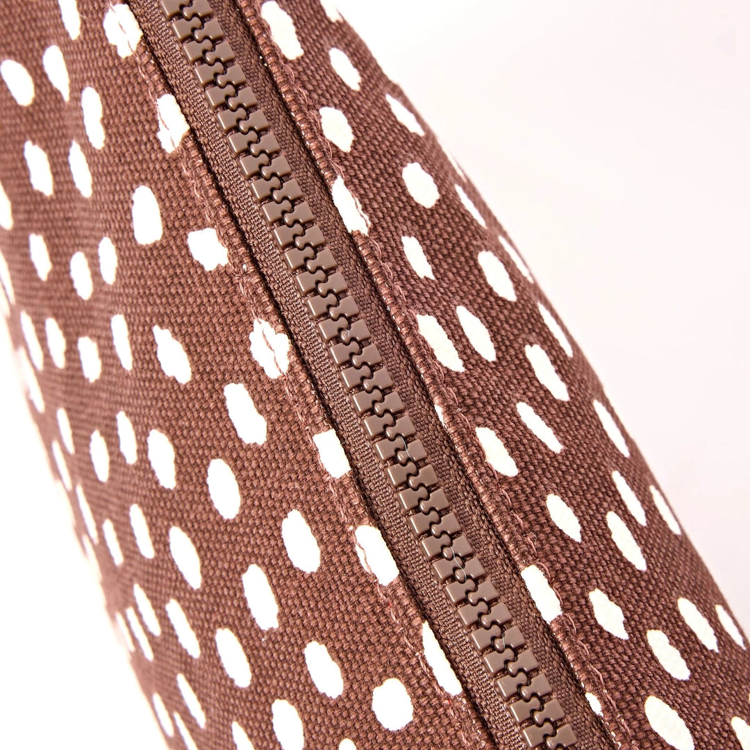 Maida Vale Medium Pouch in Brown Dot Canvas