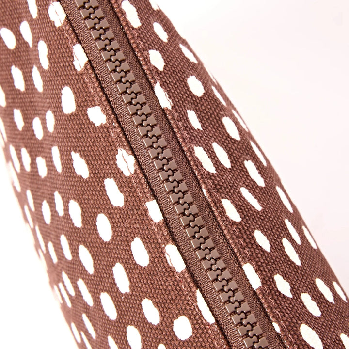 Maida Vale Medium Pouch in Brown Dot Canvas