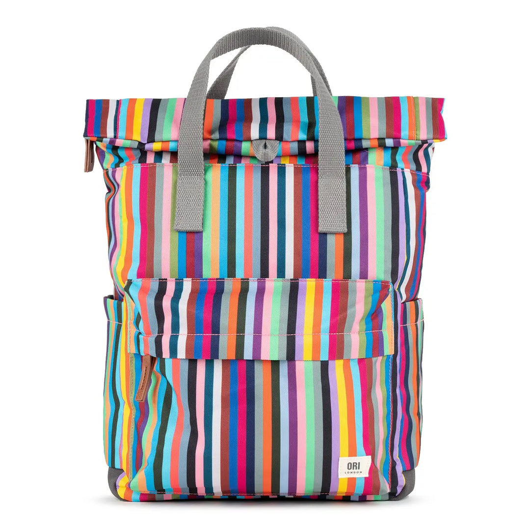 Canfield Medium Backpack in Multi Stripe Canvas