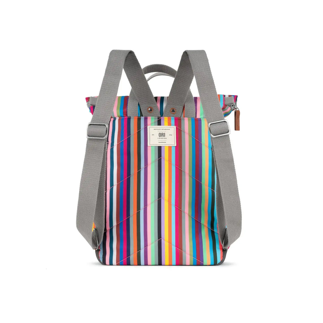 Canfield Medium Backpack in Multi Stripe Canvas
