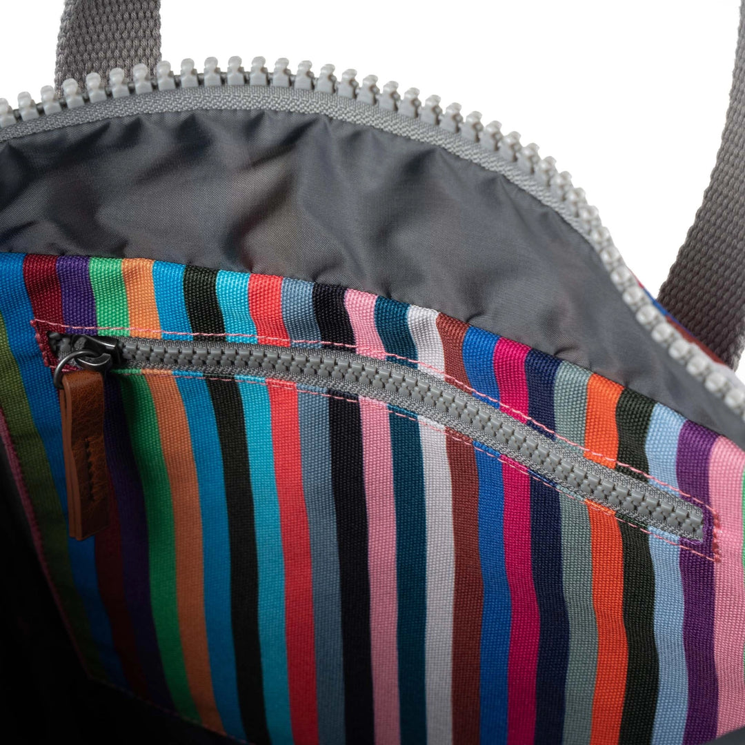 Canfield Medium Backpack in Multi Stripe Canvas