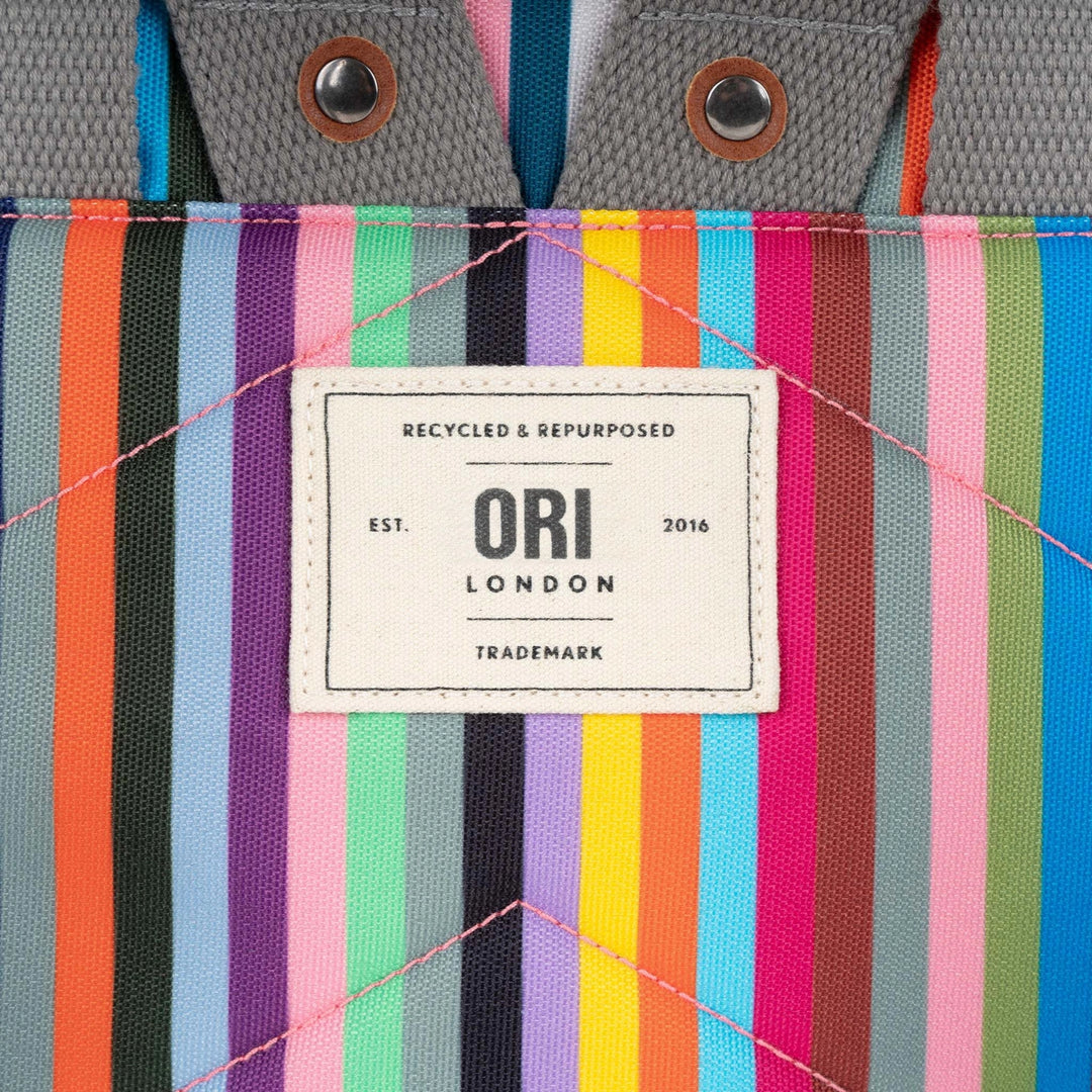 Canfield Medium Backpack in Multi Stripe Canvas